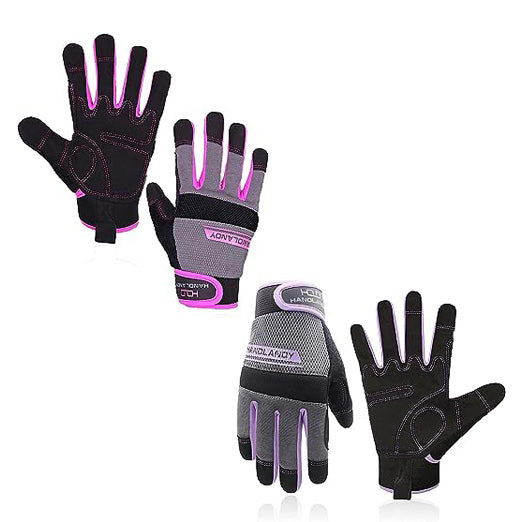 HANDLANDY Work Gloves Men & Women, Utility Mechanic Working Gloves