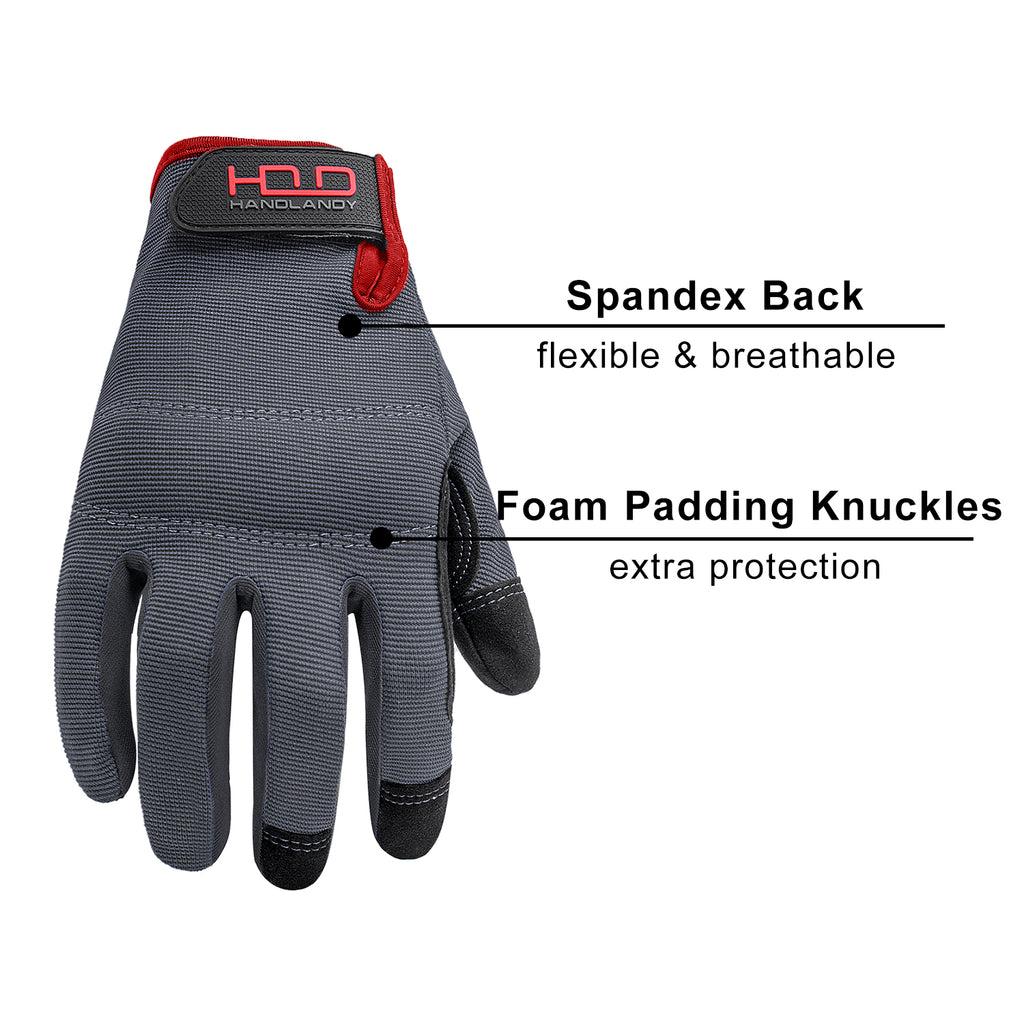 Handlandy Bundle – 2 paires de gants d'élagage longs en cuir de porc e