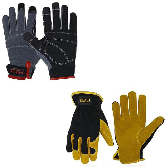 Synthetic Leather Work Safety Gloves for Men,Mechanic Working