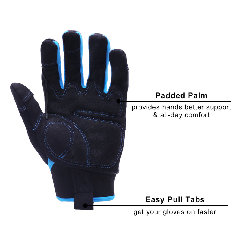 Handlandy Bundle -2 Pairs：Utility Work Gloves for Men and Women