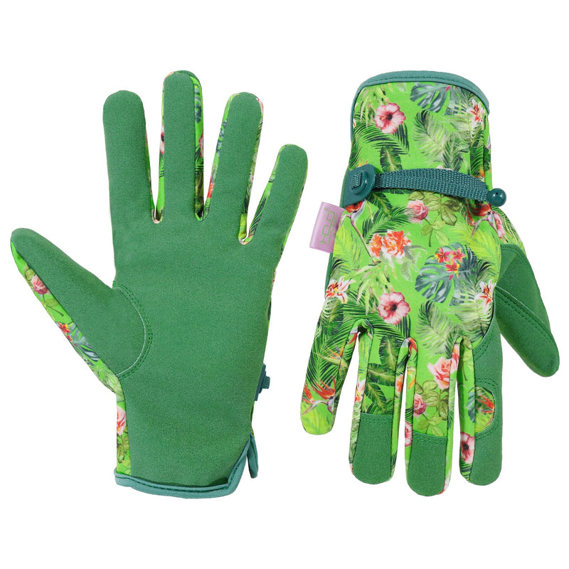 HANDLANDY Gardening Gloves for Women, Breathable Ladies Leather Garden Yard Gloves Best Gift for Gardeners 5201/5205