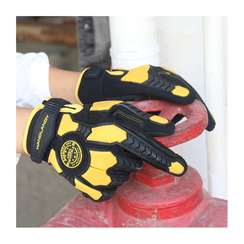 Handlandy TPR Protector Impact Heavy Duty Work Gloves SBR Padding H685