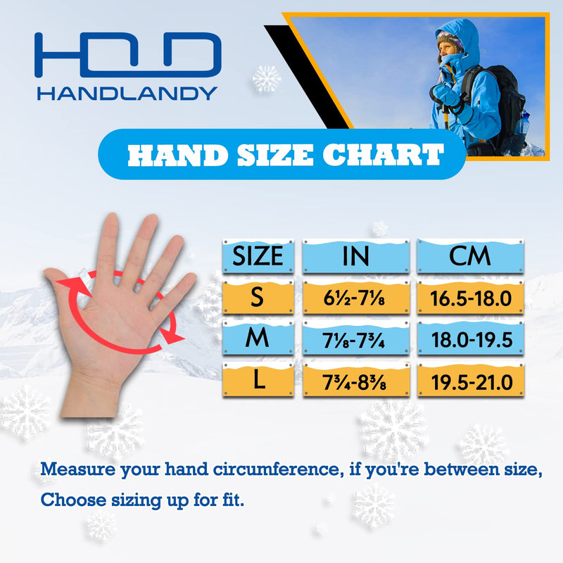 Handlandy Women Winter Warm Gloves Waterproof Ski Snowboard 8015P