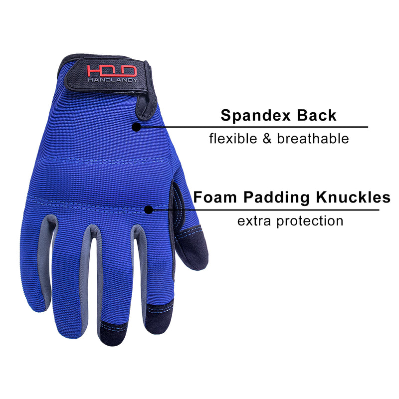 Handlandy Mens Utility Heavy Duty Work Gloves Size Small I12
