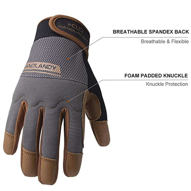 1 Pair Work Gloves Men & Women, Utility Mechanic Working Gloves Touch  Screen, Flexible Breathable Yard Work Gloves