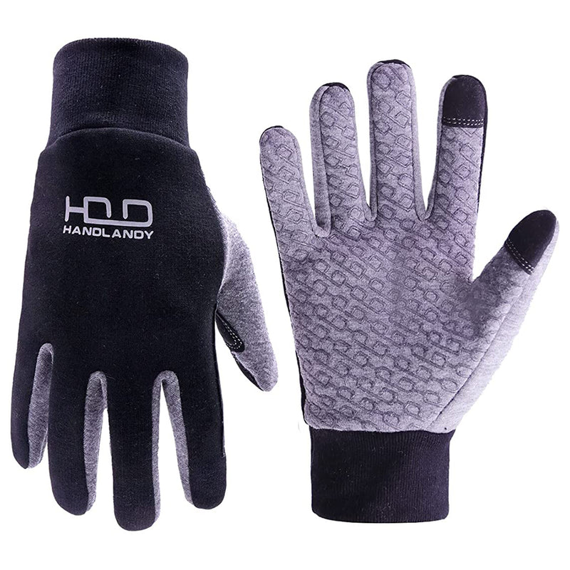 Handlandy Warm Winter Gloves Lightweight Touch Screen 234g M / Anti-Slip Grey