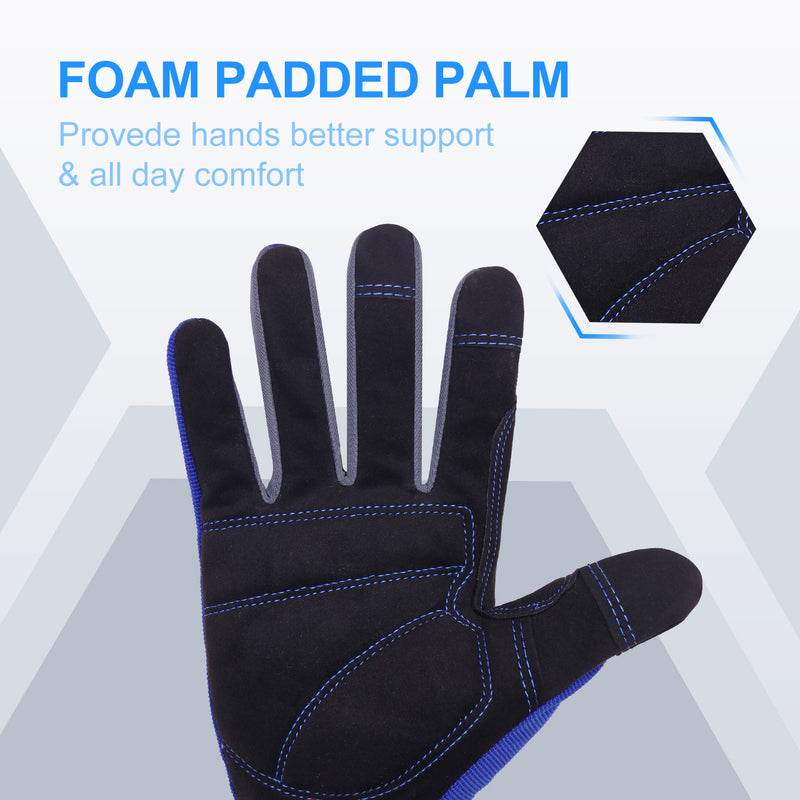 Handlandy Wholesale Mens Work Gloves Synthetic Leather Utility Light D