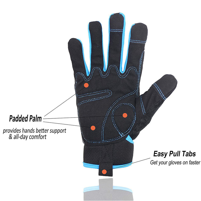 Handlandy Wholesale Mens Mechanic Working Gloves Touch Screen Tip Outd