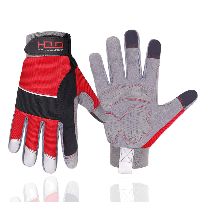 HLDD HANDLANDY Anti Vibration Gloves, Cut Resistance Impact Gloves Men  Mechanic Work Gloves (Large, Gray) - Yahoo Shopping